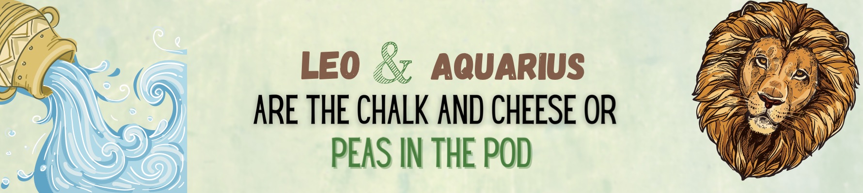 Leo and Aquarius are the chalk and cheese or peas in the pod?