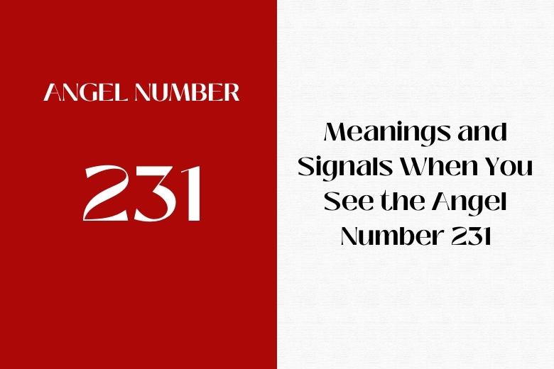 Meanings and Signals When You See the Angel Number 231